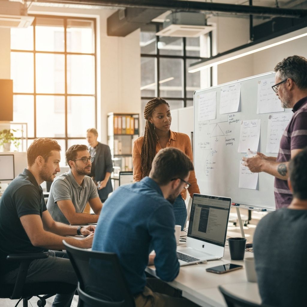 Équipe de développeurs collaborant